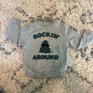 Little Sleepies Gray Sweatshirt with Christmas Tree